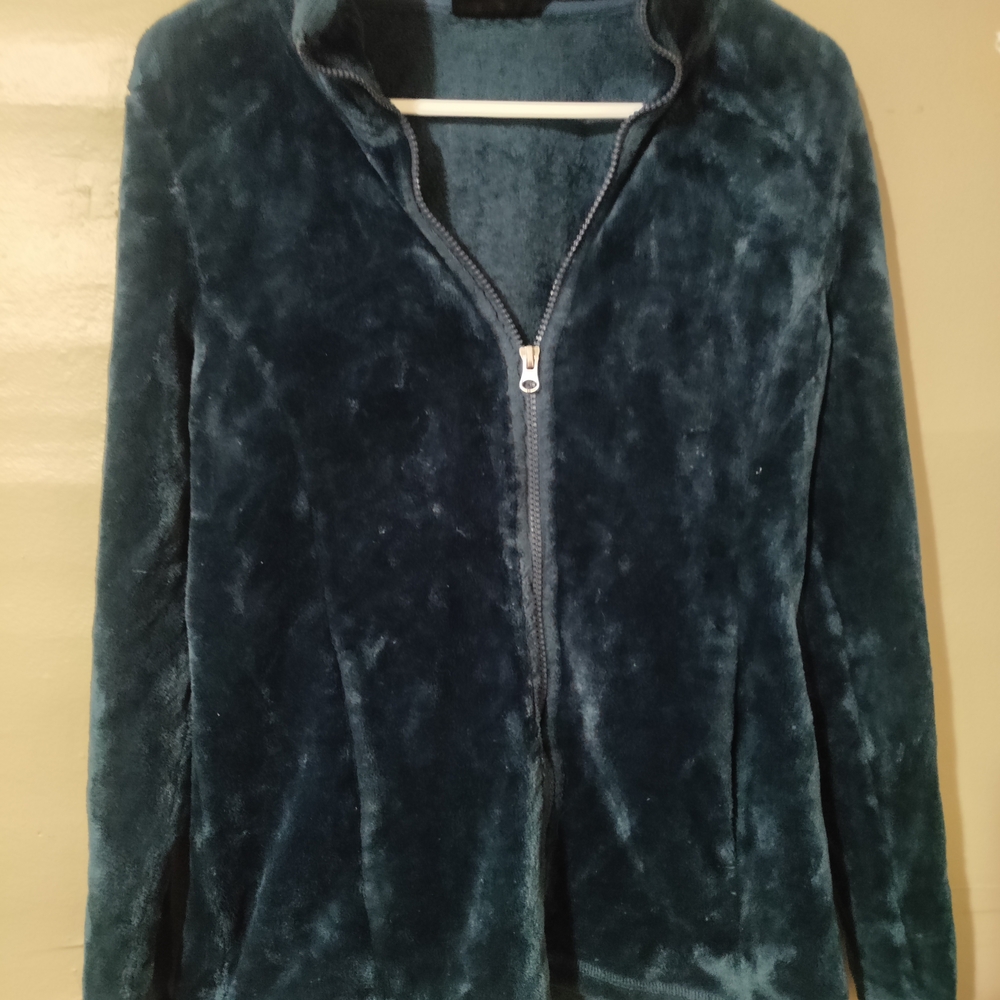 Women's Velvet Jacket in Dark Green
